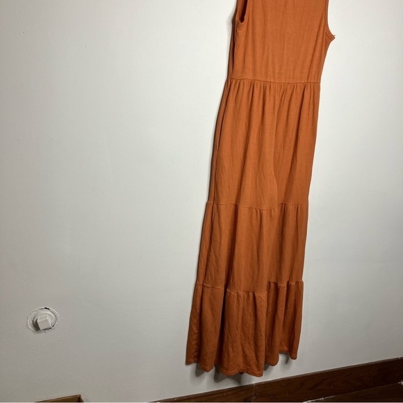 Anthropologie Saturday Sunday ribbed tiered jumpsuit rust colored size XS - Picture 9 of 11